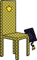 cartone animato sedia con diplomato berretto png