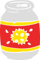 flat color style cartoon soda can png