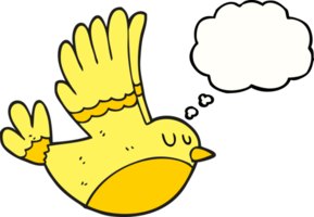 drawn thought bubble cartoon flying bird png