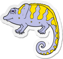 pegatina de un camaleón de dibujos animados png
