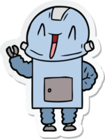 Aufkleber eines Cartoon-Roboters png