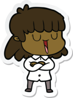 sticker of a cartoon woman png