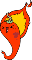cartoon flaming hot chili pepper png