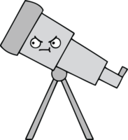 cute cartoon of a telescope png