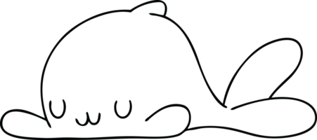 linha desenhando peculiar desenho animado baleia png