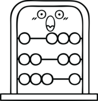 line drawing cartoon of a abacus png