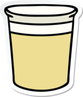 adesivo di un eccentrico vaso per piante da cartone animato disegnato a mano png