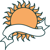 tatuagem tradicional com bandeira de um sol png