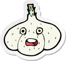 sticker of a cartoon garlic png