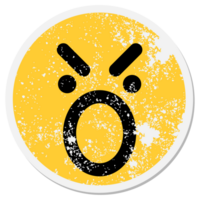 shouting face circle png