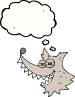 drawn thought bubble cartoon crazy wolf png