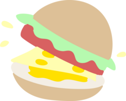 un gustoso hamburger png