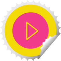 circulaire pellen sticker tekenfilm van een Speel knop png