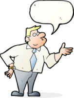 caricatura, hombre de negocios, pregunta, con, burbuja del discurso png