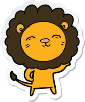 adesivo de um leão de desenho animado png