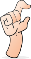 drawn cartoon hand making smallness gesture png