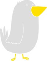 oiseau de dessin animé de style plat couleur png