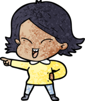 niña feliz de dibujos animados png