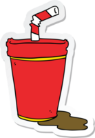 sticker of a cartoon soda cup png