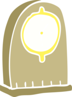 flat color illustration of old clock png