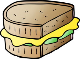 cartoon doodle toasted sandwich png