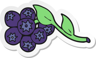 sticker of a cartoon blueberries png