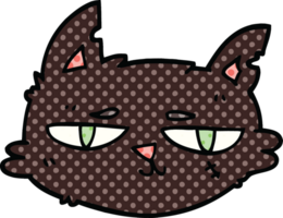 comic book style cartoon tough cat face png