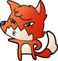 clever cartoon fox png