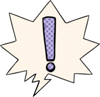 cartoon exclamation mark with speech bubble in comic book style png