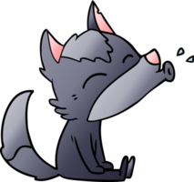 heulender Wolf-Cartoon png