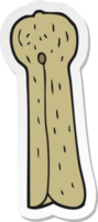 sticker of a cartoon old wooden peg png