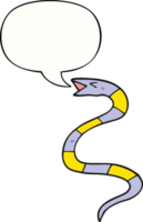 sifflant dessin animé serpent avec discours bulle png