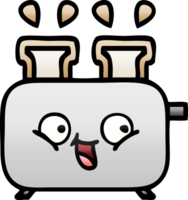 gradient shaded cartoon of a of a toaster png