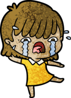 cartoon girl crying png