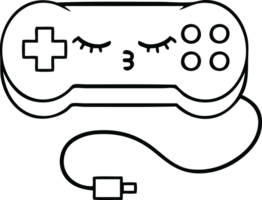 line drawing cartoon of a game controller png