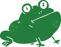 Hand gezeichnet schrullig Karikatur Frosch png