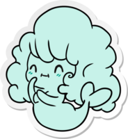 pegatina dibujos animados ilustración kawaii linda fantasma sirena png