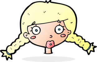 cartoon confused female face png