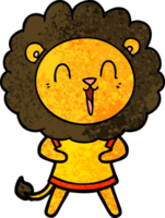 caricature de lion qui rit png