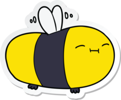 sticker of a happy cartoon bee png