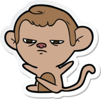 sticker of a cartoon monkey png