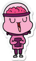 sticker of a happy cartoon robot png