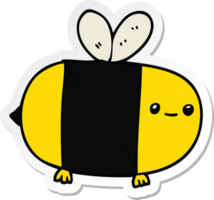 sticker of a cute cartoon bee png