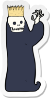 sticker van een cartoon spookachtige ghoul png