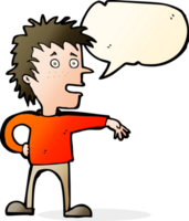 cartoon man making dismissive gesture with speech bubble png