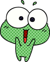 cartoon illustration kawaii excited cute frog png