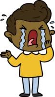 cartoon crying man png