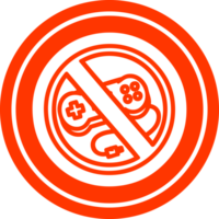 Nej gaming cirkulär ikon symbol png