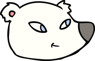 cartoon polar bear face png