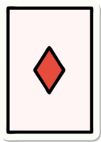 sticker of tattoo in traditional style of the ace of diamonds png